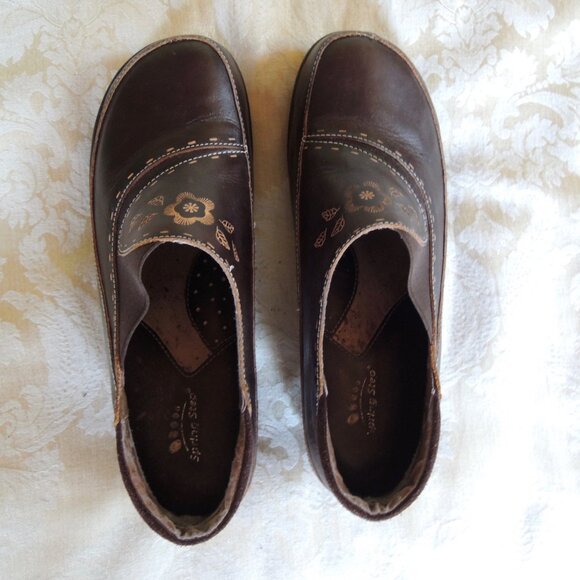 Spring Step Brown Burbank Leather Slip On Clogs EU 42 US 10.5-11 - Picture 11 of 11